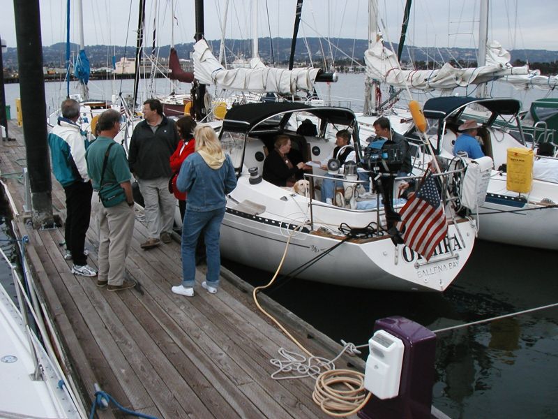 Gathering on the dock